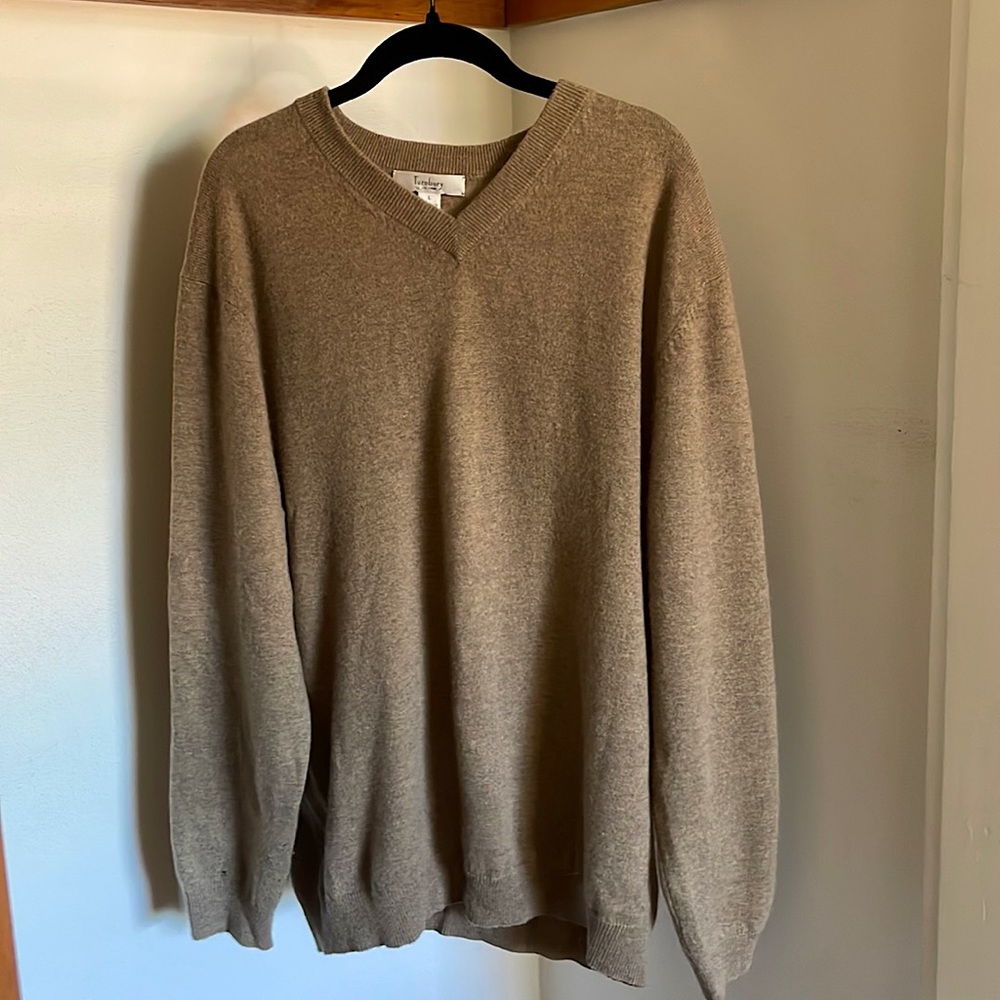 Turnbury Camel Pullover, 100% Cashmere, Size L